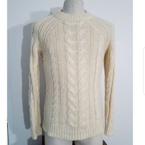Cable knit fair isle sweater